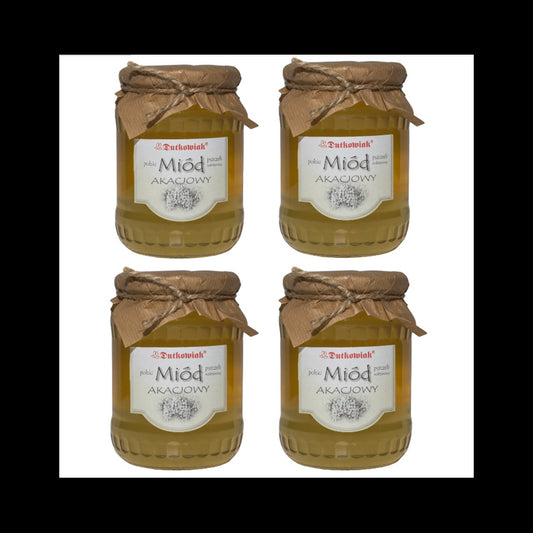 Miód akacjowy 900g - zestaw 4szt