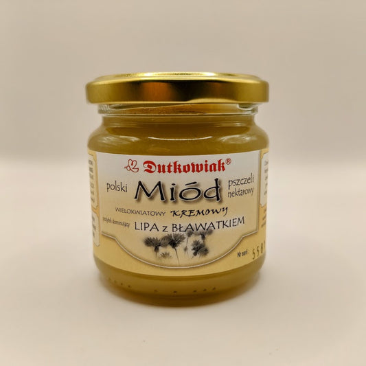 Miód kremowy z lipą i bławatkiem 250g