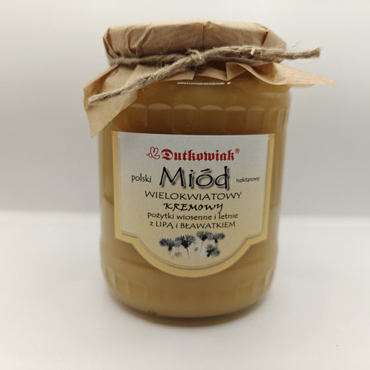 Miód kremowy z lipą i bławatkiem 900g