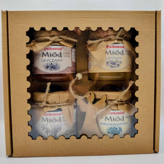 Zestaw prezentowy z 4 miodami 250g